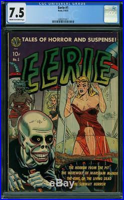 Eerie #1 CGC 7.5 Avon 1951 Premiere Horror Title! Key Golden Age! H12 217 cm