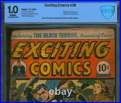 Exciting Comics #30? CBCS 1.0? Schomburg Black Terror Golden Age Nedor 1943