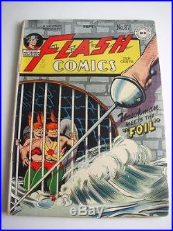 Flash Comics #87 Golden Age Flash And Hawkman Black Canary The Atom D. C. 1947