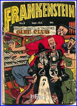 FRANKENSTEIN #4 1946- DICK BRIEFER art- Golden Age comic G
