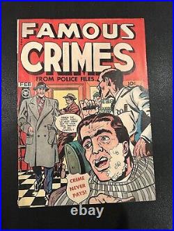 Famous Crimes #6 1949 High Grade! Classic Crime Golden Age Comic
