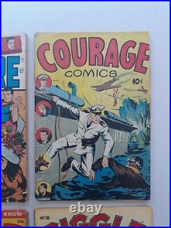 Feature Comics 107, Courage Comics 77, Suzie 58, Giggle 38, Golden Age Lot