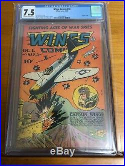 Fiction House Wings Comics #50 1945 Cgc 7.5 Golden Age Lingerie Panels