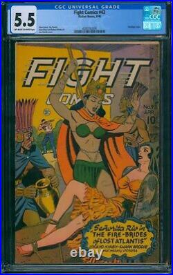 Fight Comics #43? CGC 5.5? Matt Baker Golden Age GGA Fiction House Comic 1946