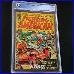 Fighting American #1 (Prize 1954) PGX 3.0 Rare Jack Kirby Golden Age Comic