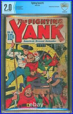 Fighting Yank #15? CBCS 2.0? Schomburg GGA Bondage Cover Golden Age Nedor 1946
