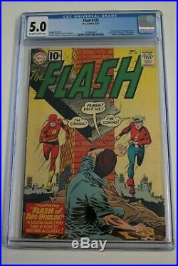 Flash #123 CGC 5.0 1st Earth II KEY 1st Golden Age Flash in Silver Age RARE DC