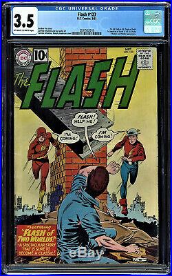 Flash #123 Cgc 3.5 Oww 1st Golden Age Flash In The Silver Age #2037502018
