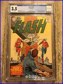 Flash 123 Cgc Vg- 3.5 1st Mention Of Earth II 1st Golden Age Flash (1961)