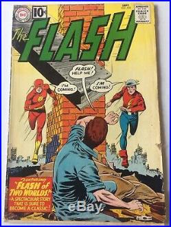 Flash #123 DC Comics Sept 1961 ReIntro Of Golden Age Flash