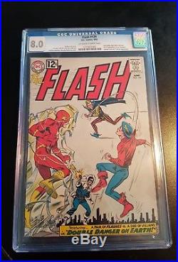 Flash #129 Cgc 8.0 2nd Golden Age X Over Key Issue