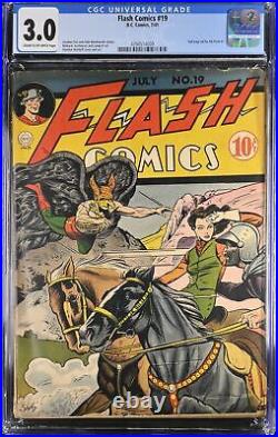 Flash Comics #19 CGC GD/VG 3.0 Sheldon Moldoff Cover and Art! DC Comics 1941