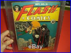 Flash Comics 21 CGC 6.5 1941! CGC not CBCS DC Comics GOLDEN AGE