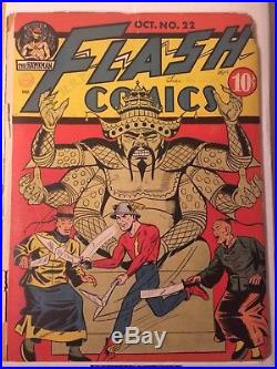 Flash Comics #22 Golden Age Comic Hawkman Joni Thunder