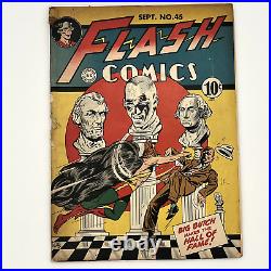 Flash Comics #45 (1943) Jay Garrick Ghost Patrol Hawkman (Golden Age DC Heroes)