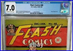 Flash Comics #68 Cgc 7.0(dec-jan 1945-46, Dc)golden Age Beauty! Scarce