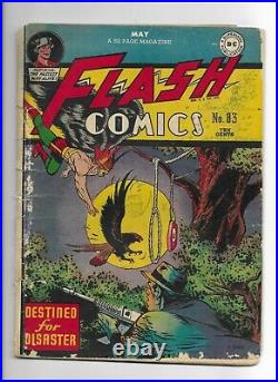 Flash Comics #83 == Fa/gd Golden Age Hawkman Cover DC Comics 1947