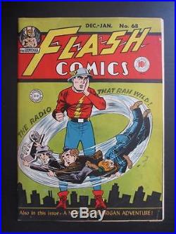 Flash Comics #86 -HIGHER GRADE- Hop Harridan App! Hawkman! Golden-age