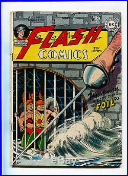 Flash Comics #87 Amazing DC Comics Hawkman Hawkgirl App Golden Age 10c VINTAGE