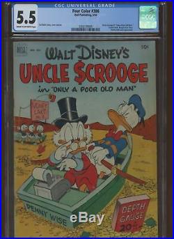 Four Color #386 CGC 5.5 Dell 1952 Uncle Scrooge #1! Key Golden Age! H9 369 cm