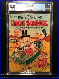 Four Color #386 Cgc 4.0 Dell Golden Age/carl Barks Scripts, Art/uncle Scrooge#1