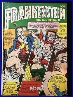 Frankenstein #28 Golden Age Comic Pre Code Horror 1954 1st Print G/VG A4