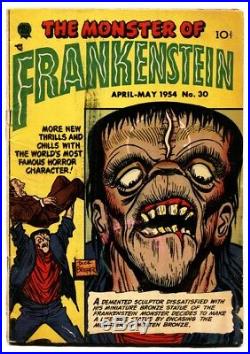 Frankenstein #30 Golden-Age Pre-Code horror-1954-Classic cover