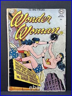 GOLDEN AGE DC WONDER WOMAN #48 WONDER WOMAN VS ROBOT WOMAN 1951 Fair