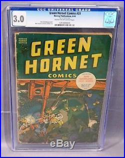GREEN HORNET COMICS #23 (Schomburg WWII Japanese Cover) CGC 3.0 Golden Age 1945