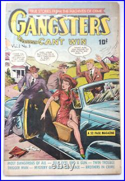 Gangsters Can't Win #3 1948 Vol. 1 No. 3 Golden Age Crime