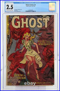 Ghost Comics # 4 CGC 2.5 Fiction House Golden Age Maurice Whitman cover