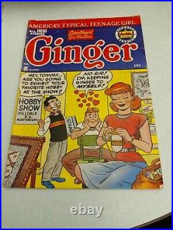 Ginger #8 Archie 1953 Golden age good girl art Comics Harry Lucey cover OH SNAP