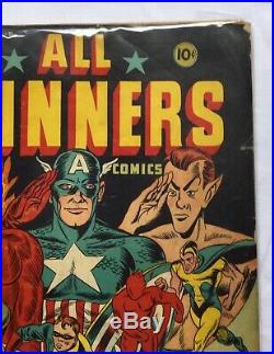Golden Age All Winners Comics #2 Fair RARE VHTF Capt America Human Torch (229)