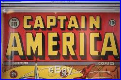 Golden Age Captain America #18 CGC 3.5 1942 Rare Comic Timely Avengers