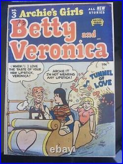 Golden Age Comic Books Archie's Girls Betty And Veronica #3 Desirable Cover