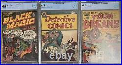 Golden Age (Graded) Lot (Early Batman, and Kirby Mystery stories)