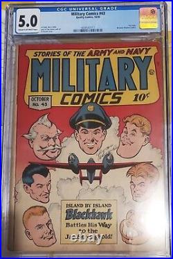 Golden Age Military Comics 43 Quality Comics 1945 CGC 5.0