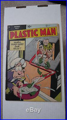 Golden Age Plastic Man Comic Lot! Plastic Man #20, #44. Police Comics #50