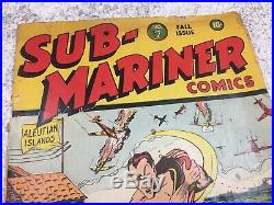 Golden Age SUB-MARINER #7 Timely Comics Very Hard to Find FALL 1942 RARE COMIC