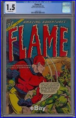 Golden Age The Flame #2 1 Of Only 3 Ever Graded By Cgc 1.5
