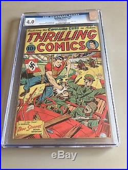 Golden Age Thrilling Comics #44 CGC 4.0 Hitler Doc Strange WW II Cover
