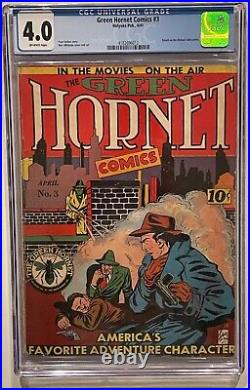 Green Hornet Comics #3 (1941) Cgc 4.0 Rare Htf Golden Age Classic Comic