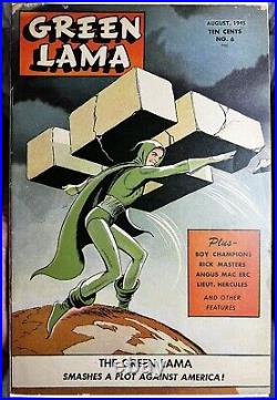 Green Lama #6 1945 Very Nice, Solid Copy with tight Staples, some cover damage