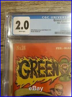 Green Lantern #24 CGC 2.0 Golden Age 1947 Alan Scott martin nodell DC Comics