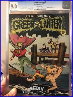 Green Lantern Golden Age #9 CGC 9 WHITE PAGES Rare Comic Book Find