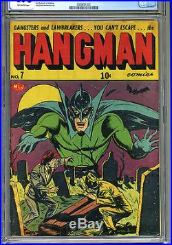 Hangman Comics #7, Summer. 1943, Mlj Magazines, Golden Age Comic, Cgc 4.0