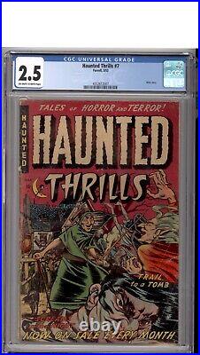 Haunted Thrills 7 CGC 2.5 Hitler Story Pre-Code Farrell Publication 1953
