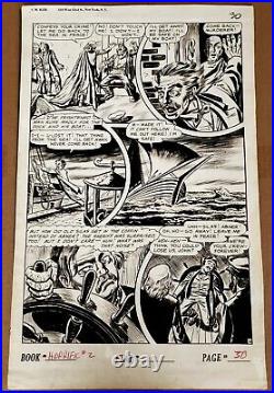 Horrific #2 Page 30 Original Art 1952 VENGEFUL CORPSE Golden Age Not CGC CBCS