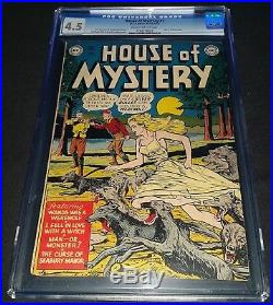 House Of Mystery (1951) Issue 1 Cgc 4.5 Vg+ 1st DC Horror Comic Golden Age