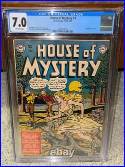 House of Mystery #1 7.0 DC 1951 1952 1st DC Horror! Golden Age! M9 310 cm